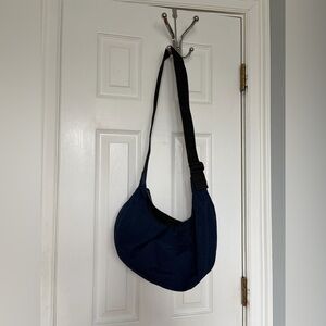 BAGGU Navy Medium Crescent Crossbody